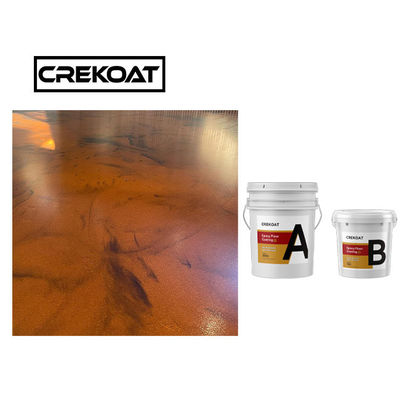 Piso de epoxy metálico de la resina del AB de dos componentes que cubre resistente de agua