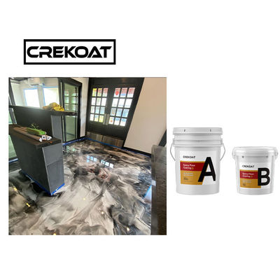 Piso de epoxy metálico blanco de MSDS que cubre la resina clara del poliéster para el hormigón