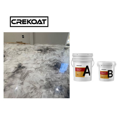 Piso de epoxy metálico blanco de MSDS que cubre la resina clara del poliéster para el hormigón