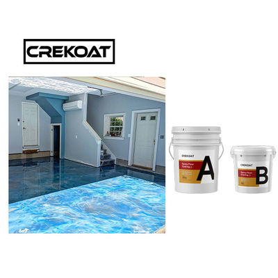 Base de epoxy de Polyaspartic del suelo del claro de epoxy metálico no tóxico de la resina