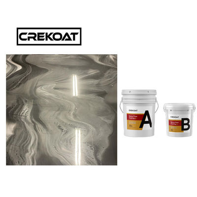 La capa de epoxy metálica del piso de dos porciones patina alta durabilidad resistente