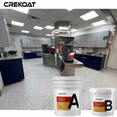 Pintura sólida del piso de la resina de epoxy del 100% con las escamas de acrílico decorativas de la difusión