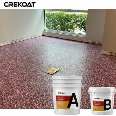 Las escamas del vinilo impermeabilizan la capa del piso de la resina de epoxy con el lustre Matte Urethane Topcoat