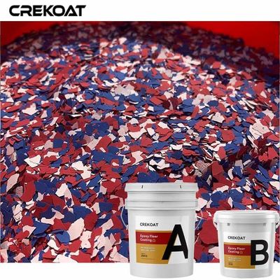 Las escamas del vinilo impermeabilizan la capa del piso de la resina de epoxy con el lustre Matte Urethane Topcoat