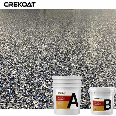 Las escamas del vinilo impermeabilizan la capa del piso de la resina de epoxy con el lustre Matte Urethane Topcoat