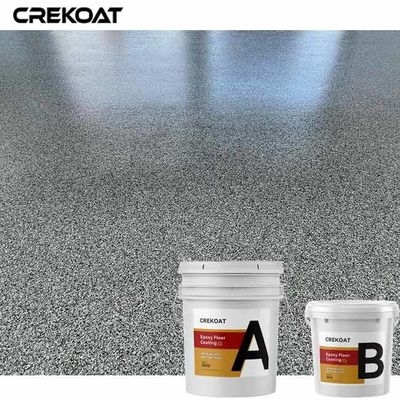 Capa de epoxy del piso de la escama del multicolor con la resina de epoxy clara a base de agua