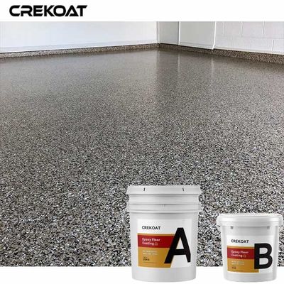 Capa transparente del piso de la resina de epoxy del abrigo difundida con Chip Flakes