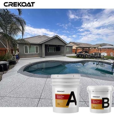 Capa del piso de la resina de epoxy del polímero con las escamas coloreadas vinilo decorativo