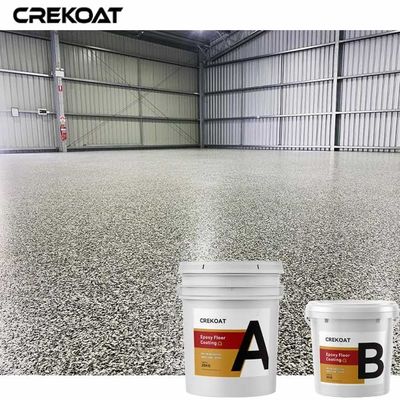Piso resistente de la resina de epoxy del resbalón que cubre a Gray Color Flakes Concrete Paint