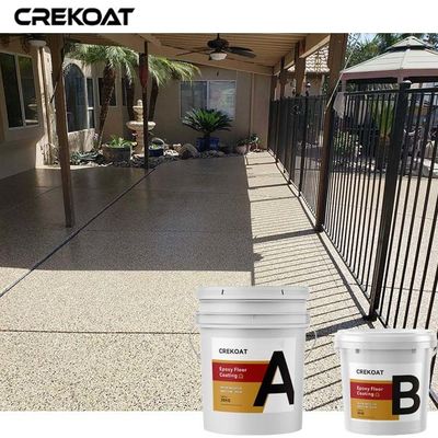 Piso resistente de la resina de epoxy del resbalón que cubre a Gray Color Flakes Concrete Paint