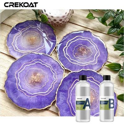 Resistencia a los rayos UV de la resina epoxi clara de bajo olor para el arte de resina con pigmentos metálicos