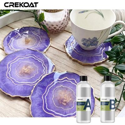 El vertido de resina de fundición de 2 partes ecológica logra un vidrio puro como la superficie