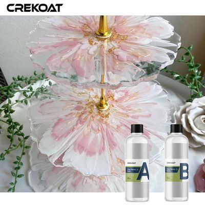 Resina epoxi ultra brillante UV estable y transparente crea vidrio liso como acabado