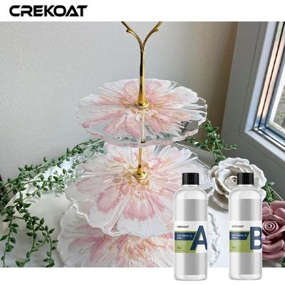 Resina epoxi ultra brillante UV estable y transparente crea vidrio liso como acabado