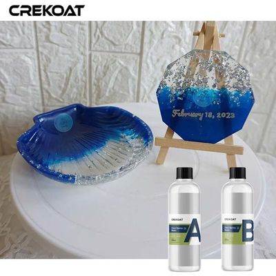 El vertido de resina de fundición de 2 partes ecológica logra un vidrio puro como la superficie