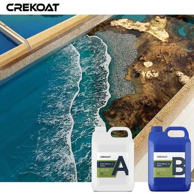 Libres de burbujas Resina transparente vertible Cristal de mesa de epoxi Claridad y profundidad precisas en obras de arte artesanales