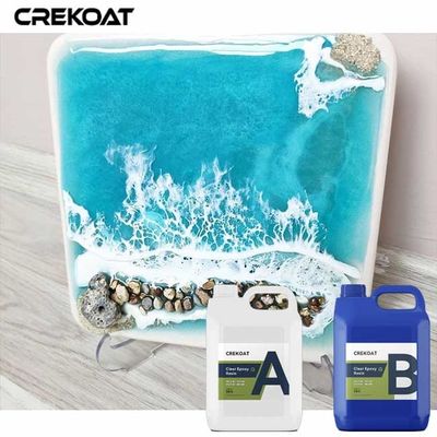 Auto nivelación Resina epoxi clara para moldes sin burbujas Brillo de arte hecho simple