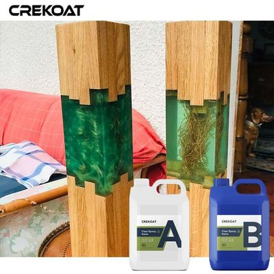 Auto-nivelación de pegamento epoxi transparente para mesas de madera