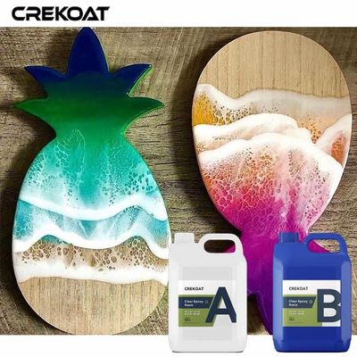 Vidrio brillante - como acabado profundo Vierte resina epoxi que mejora la belleza de la madera