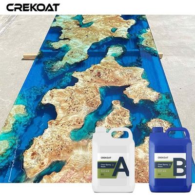Las tablas del río profundamente vierten la resina echada gruesa y el endurecedor de la resina de epoxy 2/1