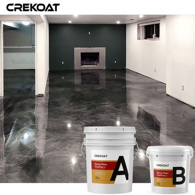 Piso de epoxy metálico negro de gama alta que cubre el resbalón anti para el hogar