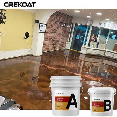Piso de epoxy metálico del alto lustre que cubre los ajustes comerciales Lava Like Appearance