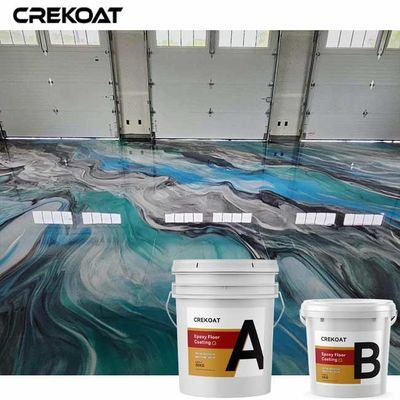 Flowable Self Leveling Metallic Epoxy Garage Floor Coating Unique 3D Appearance