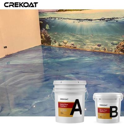 Flowable Self Leveling Metallic Epoxy Garage Floor Coating Unique 3D Appearance