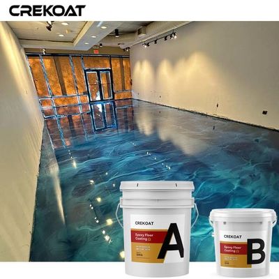 Capa metálica comercial del piso de la escama para las oficinas de epoxy de los restaurantes de las salas de exposición