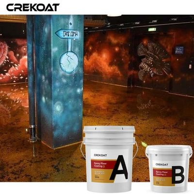 Transparente inconsútil de la capa de Lava Brown Metallic Epoxy Floor