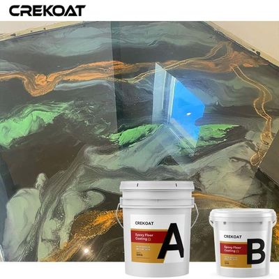 Piso de epoxy metálico único que cubre la luz nacarada reflexiva