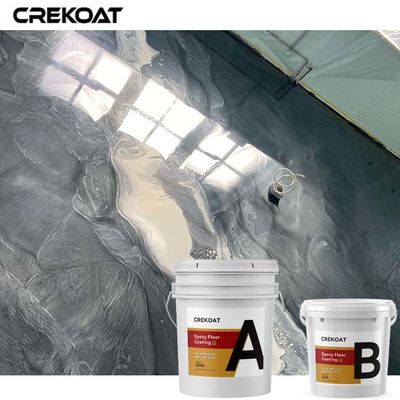 El altos lustre acaba mantenimiento de capa del piso de epoxy metálico y sin trabas