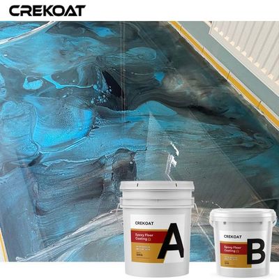 la capa de epoxy metálica del piso del efecto 3D resiste las sustancias químicas y desgaste de las manchas