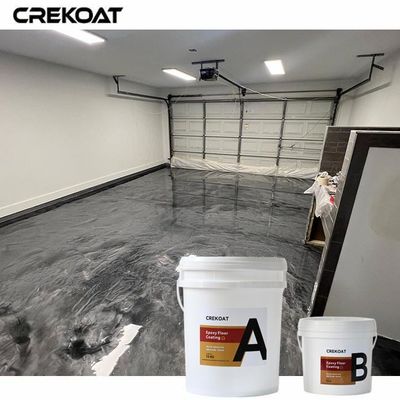 El revestimiento de piso epoxi metálico de alto brillo mejora la iluminación en el espacio