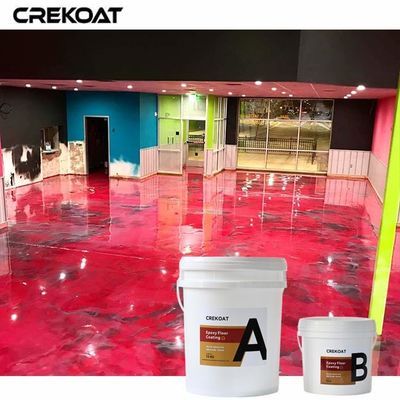 Resistencia a la abrasión Revestimiento de suelo epoxi metálico rojo para aplicaciones industriales Tráfico peatonal pesado