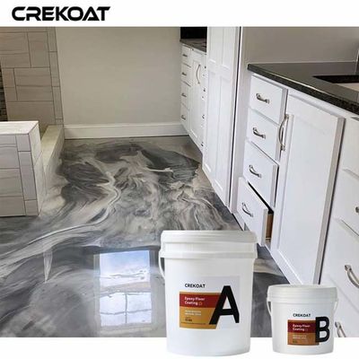 Environmentally Metallic Epoxy Floor Coating Quick Curing Time For Faster Installation
