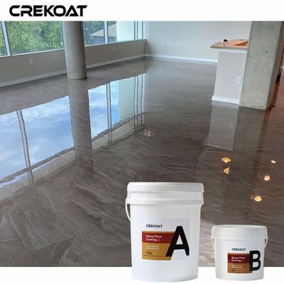 Reflector de revestimiento de piso epoxi metálico de alto brillo o acabado mate