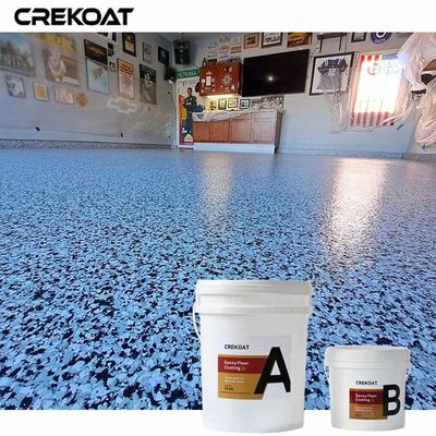 Sistemas híbridos Flocos de piso de garaje de epoxi que contienen epoxi con copos metálicos