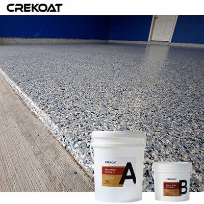 Estabilidad UV mejorada Revestimiento de piso epoxi con copos para evitar el desvanecimiento del color