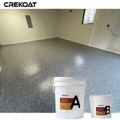 Revestimiento de piso en 3D con escamas de metal incrustadas en epoxi para un efecto de brillo