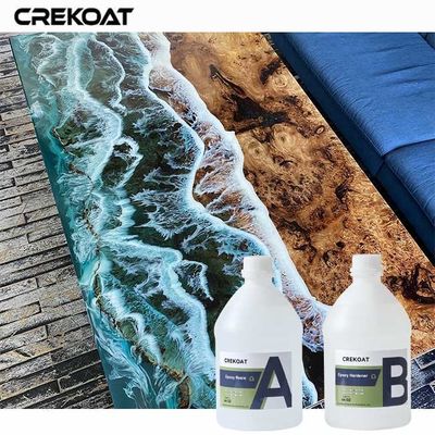 Cubierta de mesa sin burbujas Resina epoxi Mantenimiento fácil con agua y jabón