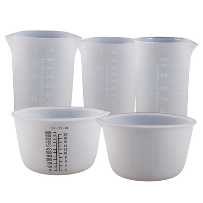 DIY 30 50 100 250 350 450 600 1000ml Crystal Dropper Silicone Measuring Cup Sub Packaging Cup Mold
