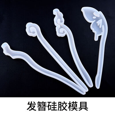 Silicone Cake Molds Silicone Tools DIY Resin Crystal Hair Clips and Pins Molds