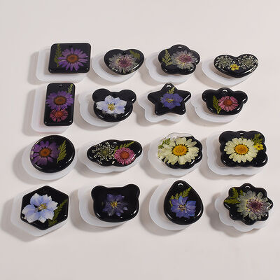 DIY Heart Pendant Love Circle Oval Square Specimen Tag Hanging Tag Resin Silicone Mold