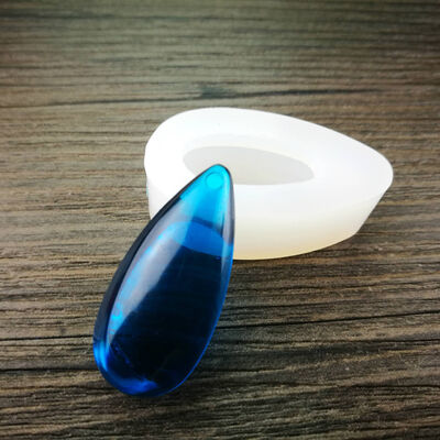 Crystal Droplet Mold Pendant with Hole Hanging Pendant Necklace Droplet Silicone Mold Jewelry DIY Handmade Material