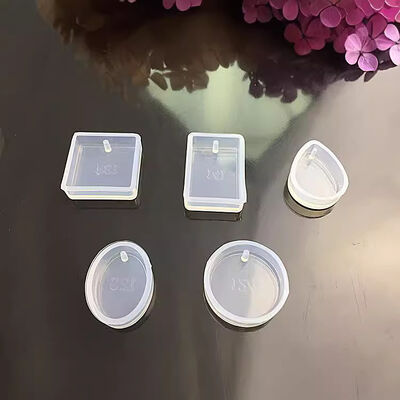 Molde de silicona para collar con colgante de gota de cristal y espejo perforado