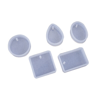 Molde de silicona para collar con colgante de gota de cristal y espejo perforado