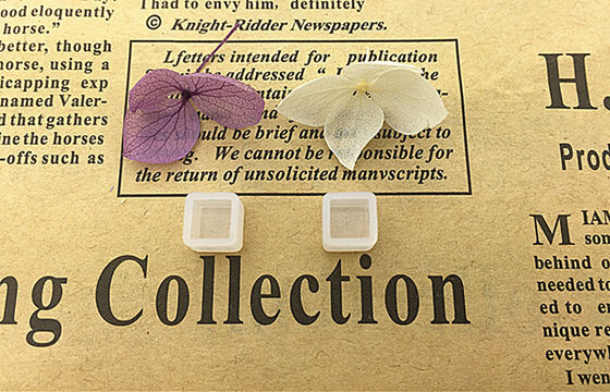 Crystal dropper earrings silicone mold mini cat cube triangular stone shaped earrings model