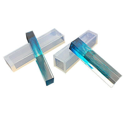 Crystal dropper pendant silicone mold no polishing DIY handmade jewelry long cylindrical trapezoid crystal shape