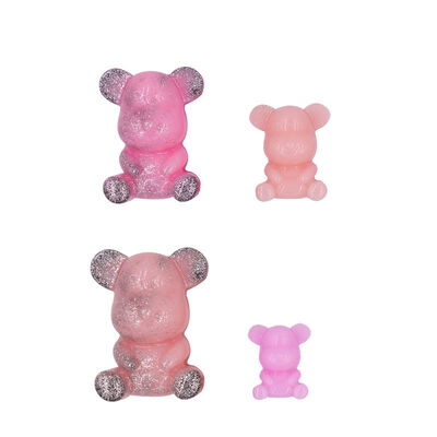Crystal Drip Glue Sitting Bear Silicone Mold DIY Jewelry Making Little Bear Big Violent Bear Hanging Ornament